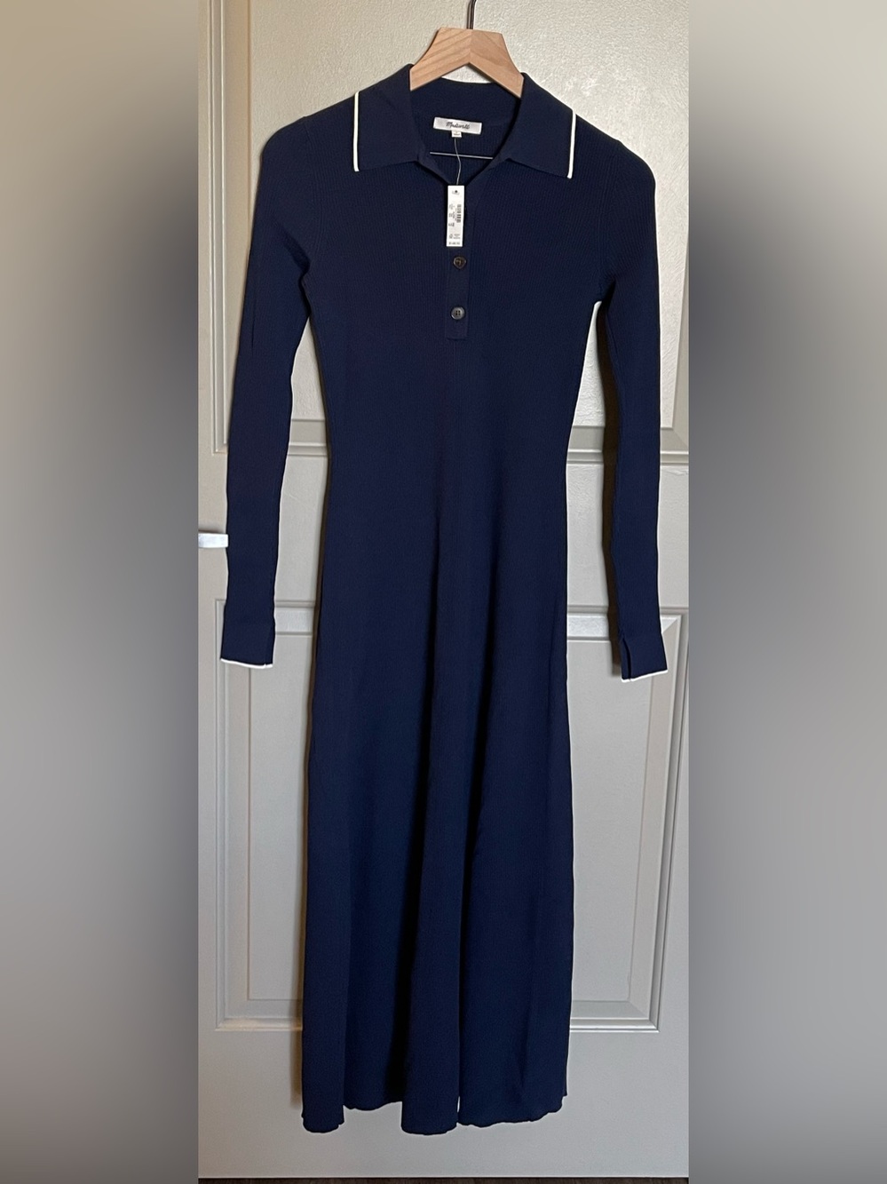 Madewell Ribbed Long Sleeve Midi Small NWT